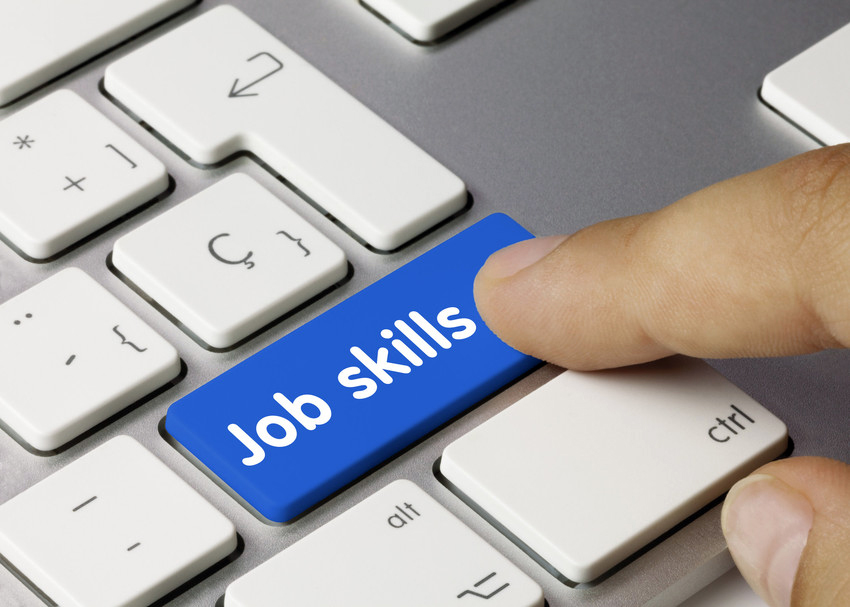 A job skills button for recruitment skills